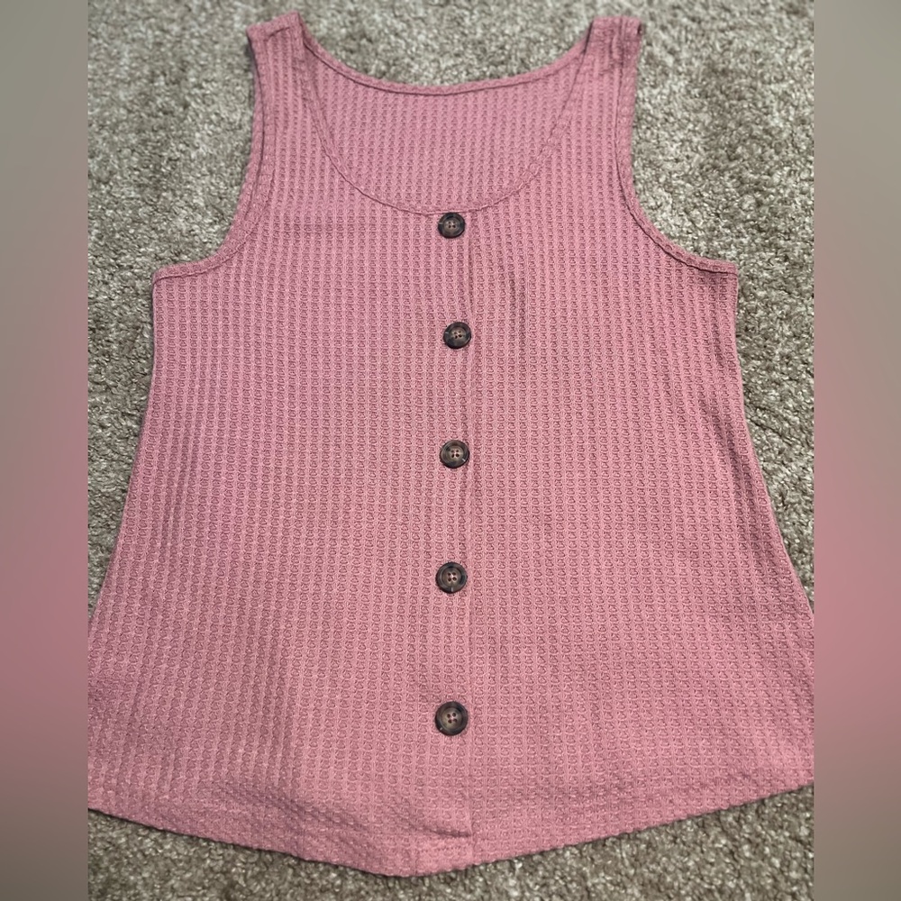 🌻Pink Tank Button-Up Top🌻